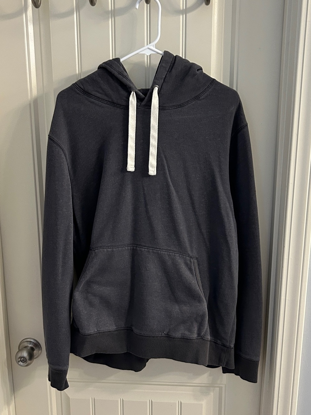 Newport Black Hoodie with White Drawstrings
